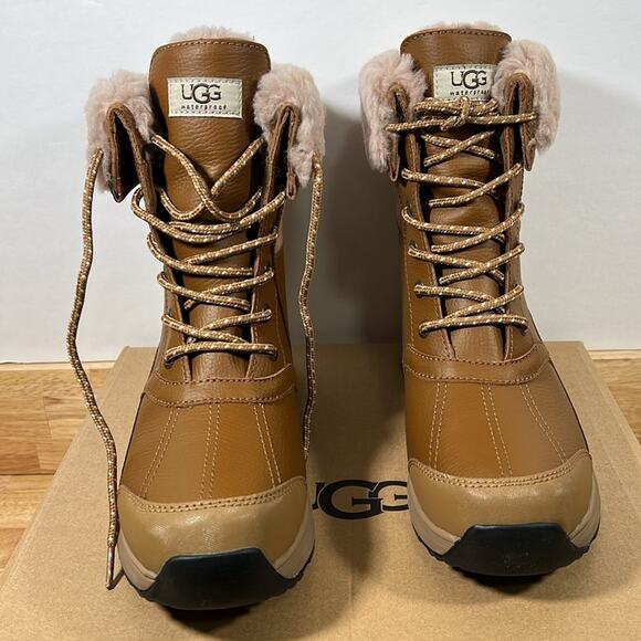 NEW UGG‎ 9.5 Women's Chestnut Adirondack Waterproof Wool Blend Insulated Boots - Picture 4 of 12